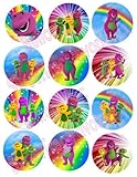 BArney Party Favors Pins Buttons Treats Supplies Decoration x12 by Hallm