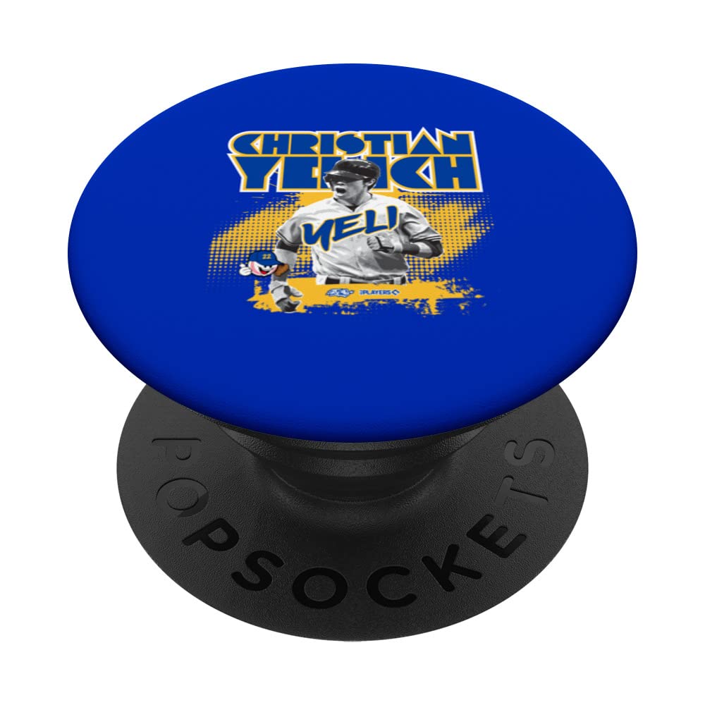 Christian Yelich Milwaukee Baseball Sket One x MLB Players PopSockets Swappable PopGrip
