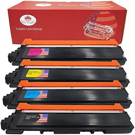 Toner Kingdom Compatible with Brother TN210 TN230 Toner Cartridges Set - (1PK Black, 1PK Cyan, 1PK Magenta, 1PK Yellow, 4-Pack)