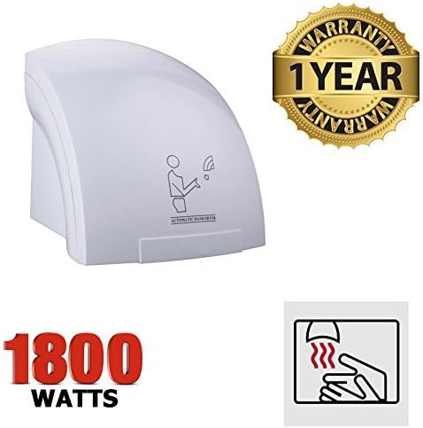 AMZZ Hotel Automatic Infared Sensor Hand Dryer Bathroom Hands Drying Device White New