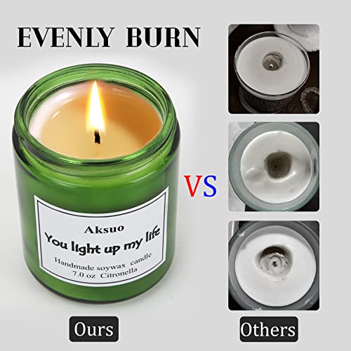 Citronella Scented Candles , All Natural Candles,Candle for Women,Scented Candles for Men,Non Toxic Candles,Aromatherapy Candles,Masculine Candle,Candles for Home Scented 7.0 oz