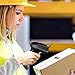433Mhz Wireless Barcode Scanner, SLYPNOS Handheld Barcode Reader with 473.5 Yard Long Transmission Range Portable Rechargeable Bar Code Scanner with USB Receiver for Store Supermarket Warehouse
