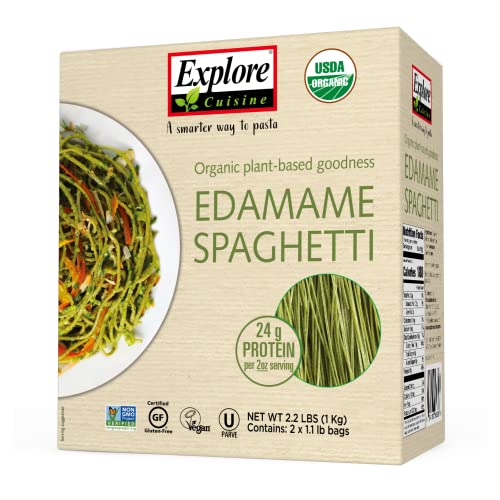 Explore Cuisine Organic Edamame Spaghetti 2.2 lbs LowCarb, Keto