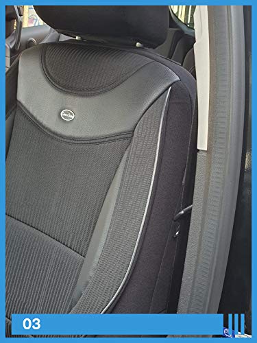 BREMER SITZBEZÜGE Autostoelhoezen compatibel met Nissan Qashqai 1 J10 bestuurder en passagiersset vanaf 2006-2013… - Afbeelding 7