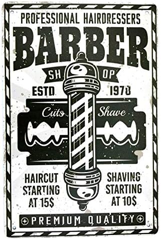Vintage Barber Shop Decoration Haircut Shave Beard Tin Signs Metal