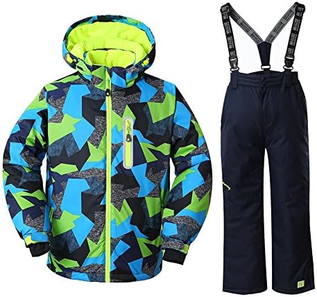 HOTIANBoys Ski Jacket Snow Jacket Pants Suits Windproof Waterproof Winter Coats