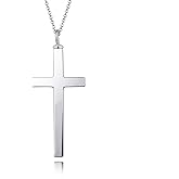 BEILIN 925 Sterling Silver Cremation Jewelry Cross Urn Pendant Memorial Cross Urn Necklace for Ashes