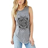 Tulucky Women's Cute Classical Magical Pattern Printed Tops Sleeveless/Short Sleeve Funny Tee Shirt