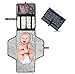 Crystal Baby Smile Portable Changing Pad - Diaper Clutch - Lightweight Travel Station Kit for Baby Diapering - Entirely Padded, Detachable and Wipeable Mat - Mesh and Zippered Pockets - Gray Dots