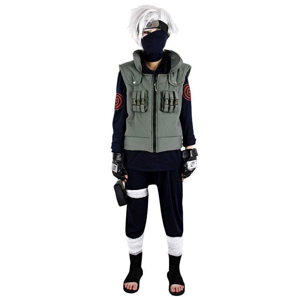 Naruto Cosplay Accessories Kakashi Hatake 3pcs Set Suit Military Style Outfit Amazon.in