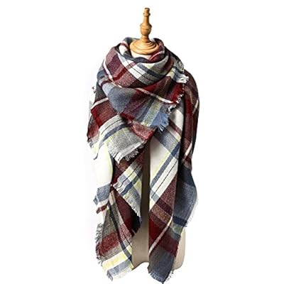 Zando Women's Scarves Fall Fashion Scarfs Soft Plaid Blanket Scarf For Women Winter Shawl Cape Scarf Wrap Zando Women's Scarves Fall Fashion Scarfs Soft Plaid Blanket Scarf For Women Winter Shawl Cape Scarf Wrap