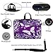 Meffort Inc 15 15.6 inch Neoprene Laptop Sleeve Bag Carrying Case with Hidden Handle and Adjustable Shoulder Strap - Purple Butterflies