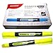 Monami Essenti Stick Dry Highlighter - Bright - Yellow - [ Pack of 12 Pens ]