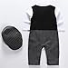 Baby Boy 1Pcs Rompers Clothing with Plaid Cap & Bow Tie