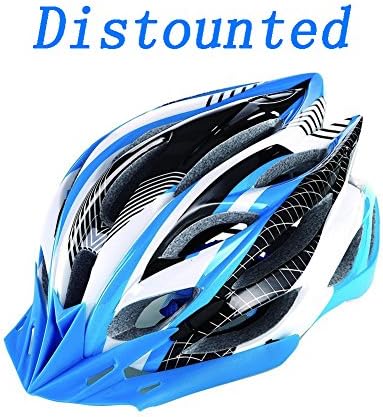 Lightweight Outdoor Mountain Road Cycling Racing Helmet Unisex Cool Design Head Circumference 52-61 CM,blue/black