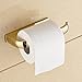 Leyden Polished Gold Toilet Paper Holder, Bathroom Toilet Roll Holder Brass Wall Mounted Tissue Holder