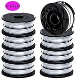 DF-065 Replacement Spool Compatible with Black and Decker GH710 GH700 GH750 String Trimmer, 36ft 0.065 inch Auto-Feed Dual Line Edger Parts 90517175 DF-065-BKP (8 Pack) by TOPEMAI