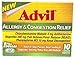 Advil Allergy and Congestion Relief Chlorpheniramine Maleate 4 Mg Antihistamine Ibuprofen 200 Mg Pain Reliever Fever Reducer Phenylephrine Hcl 10 Mg Nasal Decongestant 10 Coated Tablets (1 Pack)