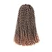 7Pcs Passion Twist Hair Ombre Blonde18 Inch Long Bohemian for Passion Twist Crochet Braiding Hair Itch Free Synthetic Fiber Natural Hair Extension (18