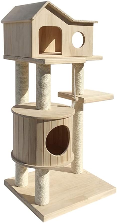 Maison Pour Chat Tour A Chat Arbre A Chat Plateforme En Bois Jouet Habitat Maison De