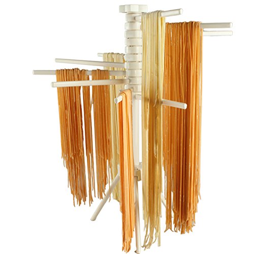 image for Loghot ABS Material Pasta Drying Rack with 11 Bars Handles Collapsible