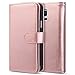 ULAK Note 4 Case, Galaxy Note 4 Protective Case, Galaxy Note 4 Wallet Case,Pu Leather Magnet Wallet Credit Card Holder Flip Cover Built-in 9 Card Slots Stand Case for Samsung Galaxy Note 4(Rose Gold)