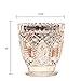 Hosley Set of 6 Metallic Rosegold Embossment Tealight Holder 3 Inch High. Ideal Gift for Wedding Party Favor Spa Home Bridal Reiki Meditation. W5
