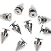 RUBYCA 100 Sets 9MM Silver Color Bullet Cone Spike and Stud Metal Screw Back for DIY Leather-Craft