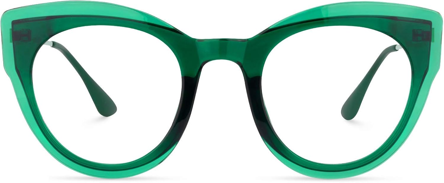 Zeelool Stylish Cat Eye Glasses for Women with Nonprescription Clear Lens Demetrius ZOP01983