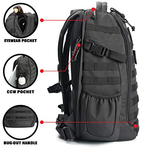 14er Tactical Backpack 35L Capacity Rucksack, 3Day Bug Out Bag