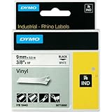 DYMO 18443 3/8" Vinyl tape Rhino Labels - White, DYMO Authentic