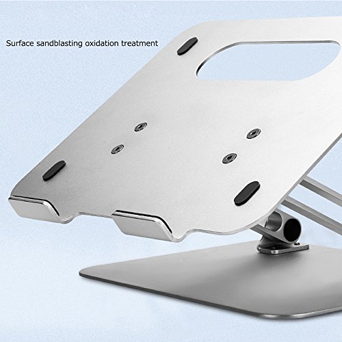SKYZONAL Aluminum Adjustable Laptop Notebook Stand Riser Portable Height Adjustable and Angle Desk Notebook Support for MacBook Pro/Air, Apple Laptop Stand 11-17" Notebook and Tablet (New Arrive)