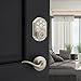 Kwikset 99100-044 SmartCode ZigBee Touchpad Smart Lock works with Echo Plus & Alexa, featuring SmartKey, Satin Nickel
