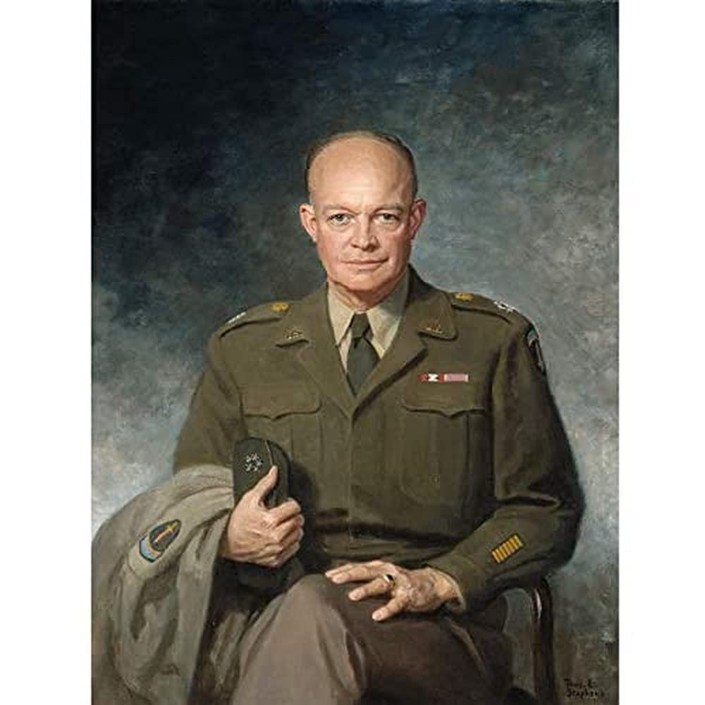 Thomas Edgar Stephens Dwight D Eisenhower Art Print Canvas Premium Wall Decor Poster Mural