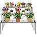 Large Modern Black Metal 3 Tier Shelf Flower Plant Display Stand Rack/Freestanding Home Decor Shelvesthumb 1