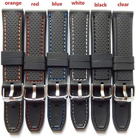 Auspiciousi Soft Military Sport Bracelet Waterproof Anti-Sweat Watch Band Outdoor Silicone Pin Buckle Strap