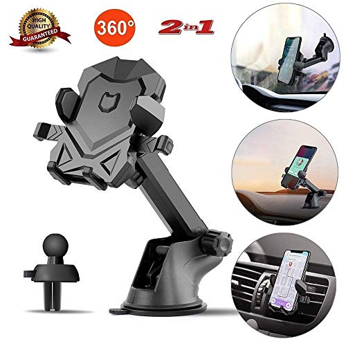 Car Phone Mount,Universal Washable Dashboard Cell Phone Holder with One-Touch Design, Air Vent Car Phone Holder Compatible for iPhone 6 6plus 7 7plus 8 8plus X Samsung Galaxy S9 S8 More by pipigo - Thumbnail 7