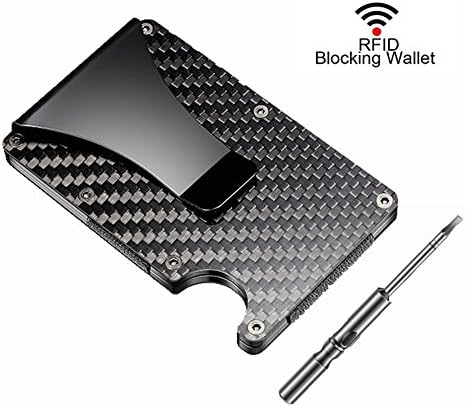 Money Clip Wallet Carbon Fiber for men Front pocket wallet Business Card Holder