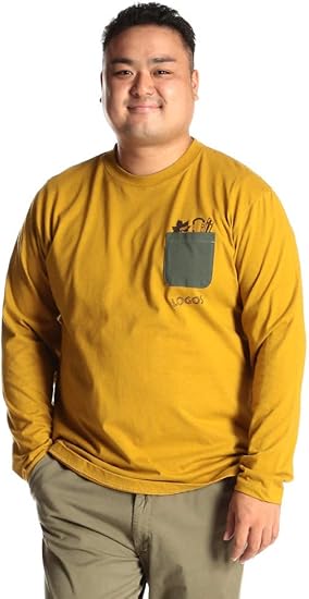 Amazon サカゼン Logos 大きいサイズ メンズ 天竺 サガラ刺繍 プリント クルーネック 長袖 Tシャツ Tシャツ カットソー 通販