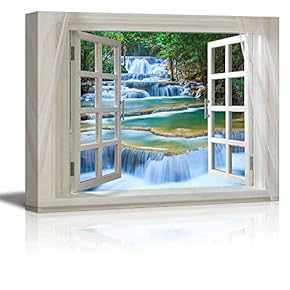 Glimpse into Cascading Waterfalls in The Forest Out...