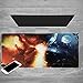 Cmhoo XXL Professional Large Mouse Pad & Computer Game Mouse Mat (35.4x15.7x0.1IN, 90x40 fireball007)