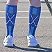 ChalkTalkSPORTS Hockey Half Cushioned Crew Socks | Crossed Sticks | Royal/White