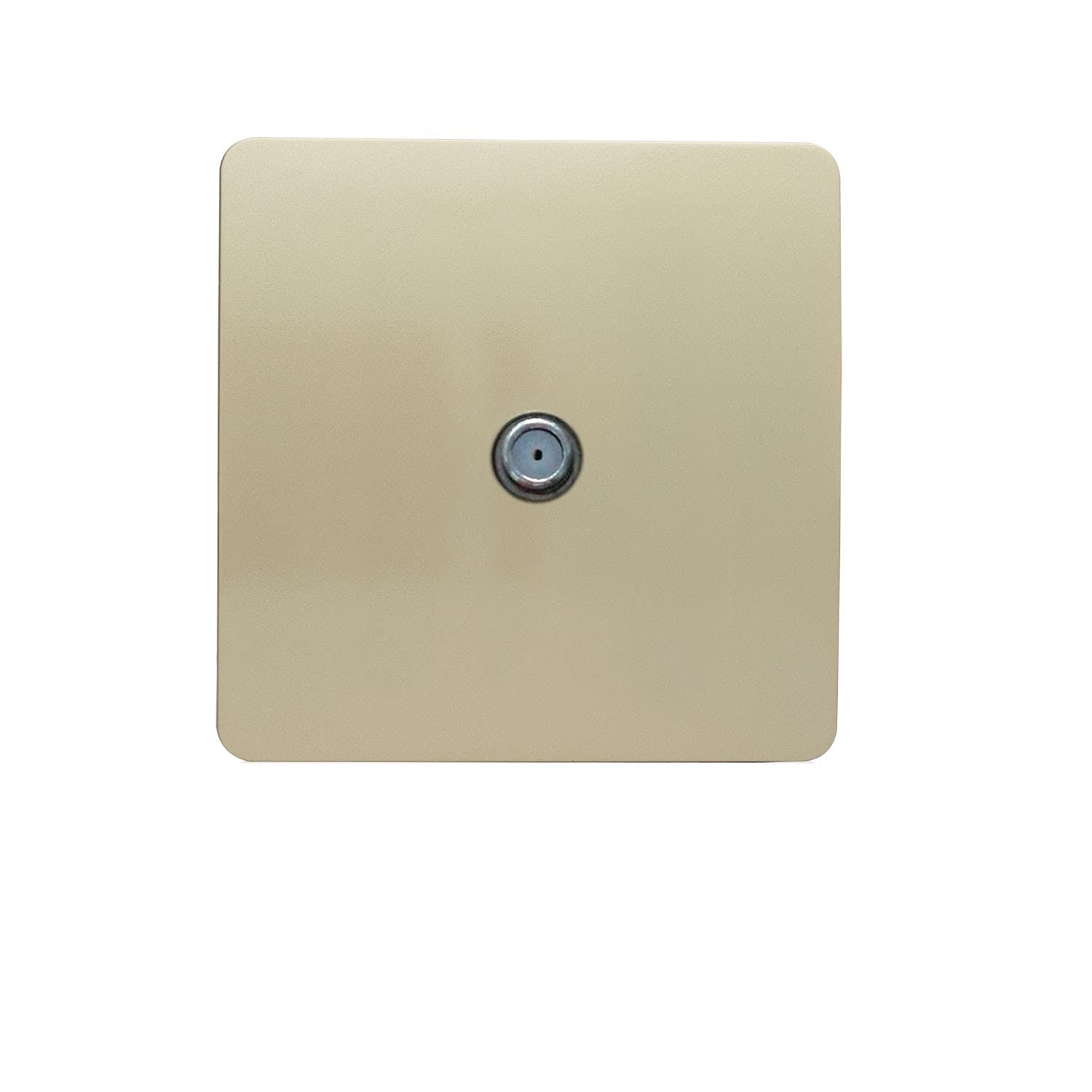 Trendi 1 Gang Artistic Modern Glossy Screwless Television Satellite Socket in Champagne Gold - Art-SATGO