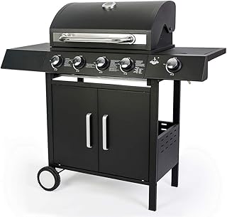 El Fuego Barbecue Gasgril mit 4 Brenner + 1 Seitenbrenner BBQ