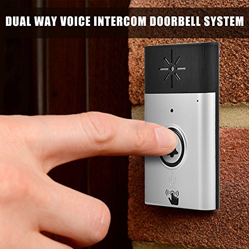 Richer-R Door Bell, Voice Intercom 2.4GHz Mini Portable Dual Way WIFI Wireless Doorbell Interphone System with Built-in High Sensitivity Microphone Speaker - Thumbnail 4
