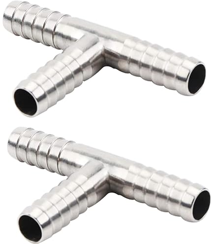 Beduan Stainless Steel 1/4 Hose Barb to 1/2 Male NPT Home Brew Fitting Water Fuel Air (Pack of 2