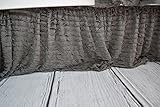 Grey Crib Skirt, Dust Ruffle for Baby Girl Nursery Bedding, Shabby Chic Luxury Vintage Cottage Style for Newborn Bedroom Decor