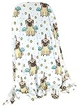Warm & Snuggly Unipug Unicorn Pug Dog Throw Blanket 50x60