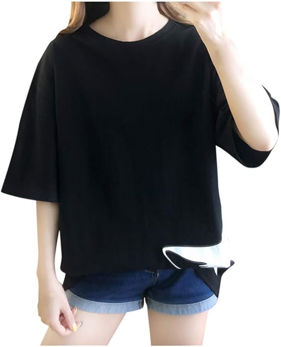 Amazon Co Jp レディース Tシャツ 半袖 Hodarey 春夏 安いトップス カットソー ゆったり シンプル 日系 Ins風 韓国風 かわいい Tシャツカットソーカジュアル 快適 ワイシャツ ブラウス 大きいサイズ おもしろ 体型カバ 柔らかい かっこいい M 2xl 腕時計