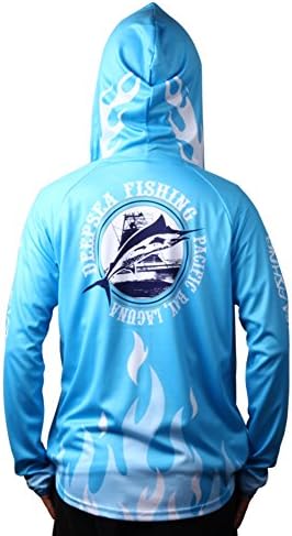 Shoexy Men's Fishing Long Sleeve Shirts UV Sunscreen Hoodie XS